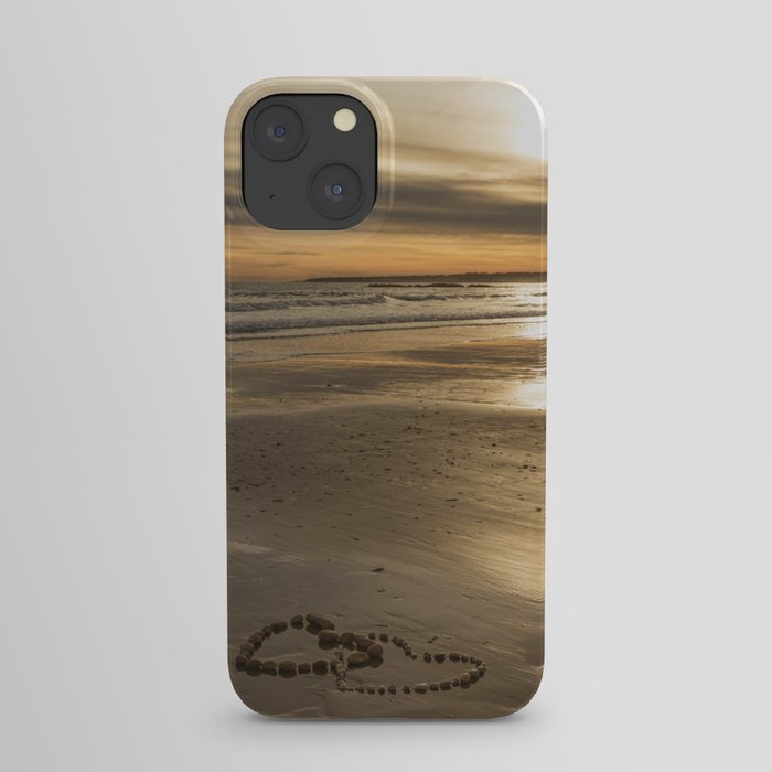 Pebble heart's at sunset iPhone Case