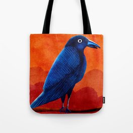 Vibrant Raven Bird Tote Bag
