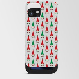 Christmas Gnomes Polka dot pattern. Digital Illustration background iPhone Card Case