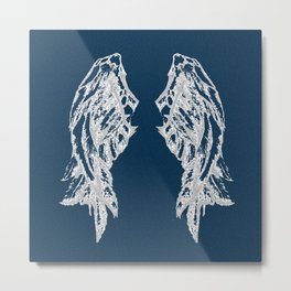 Midnight Flight Metal Print | Feather, Angelwings, Graphite, Wings, Angel, Starrysky, Starrynight, Stars, Graphicdesign, Midnightflight 