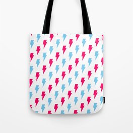 Lightning Bolt pattern - blue and pink Tote Bag