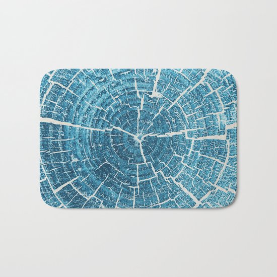 WOOD CUT / indigo Bath Mat
