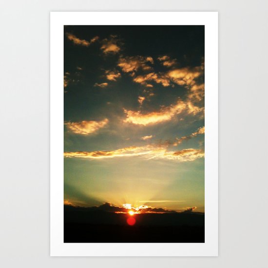 Sunset Blue Art Print