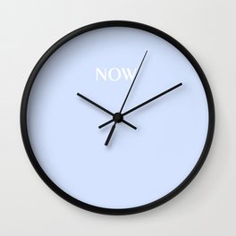 NOW BABY BLUE PASTEL solid color Wall Clock