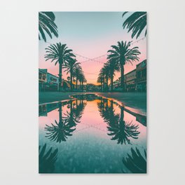 Palm Reflection | Hermosa Beach California Canvas Print
