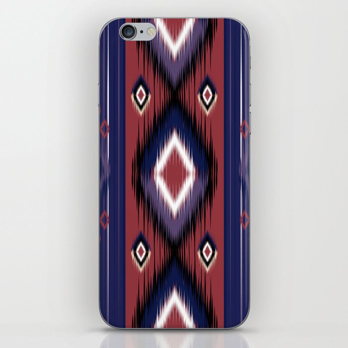 Purple Rose Ikat Inspired Ethnic Tribal Aztec Native American Design iPhone Skin
