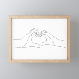 Hand Heart Framed Mini Art Print