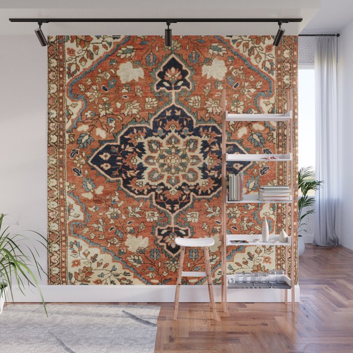 Sarouk Poshti Persian Rug Print Wall Mural By Vickybragomitchell