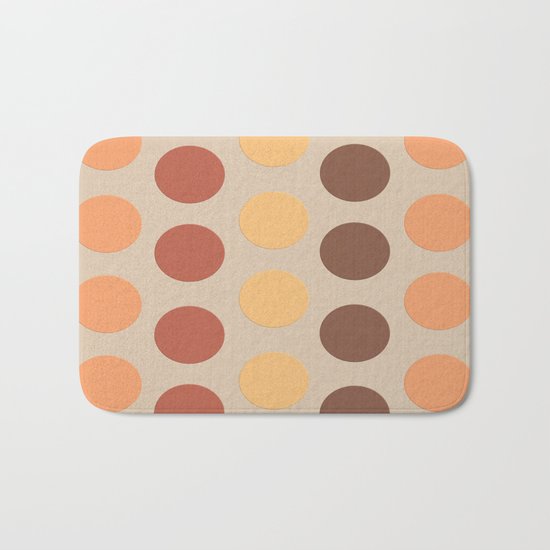 Autumn Polka Dots Bath Mat