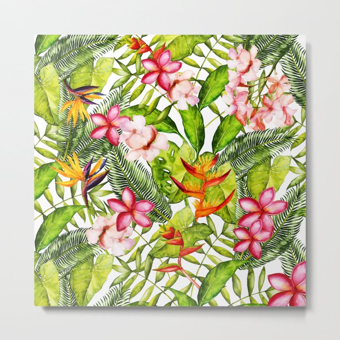 My Aloha Tropical Flower Hibiscus Garden Metal Print
