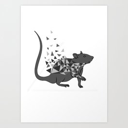 Poly Rat Art Print