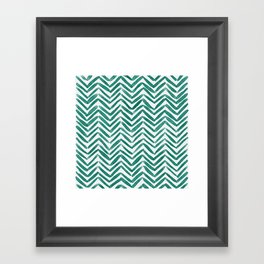 Zigzag - green Framed Art Print