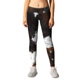 white and brown cow skin cowhide  fur Leggings | Striped, Luxury, Hide, Rustic, Fur, Whiteandbrawn, Spotted, Photo, Leather, Stripe 