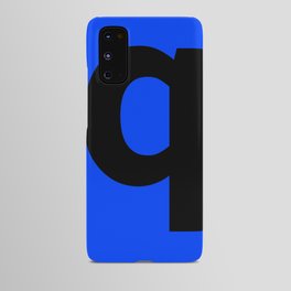 letter Q (Black & Blue) Android Case