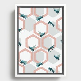 Hive (Aquatic) Framed Canvas