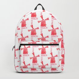 Addicted To Paris | Parisian Cabaret | Red and Pink Watercolor Backpack