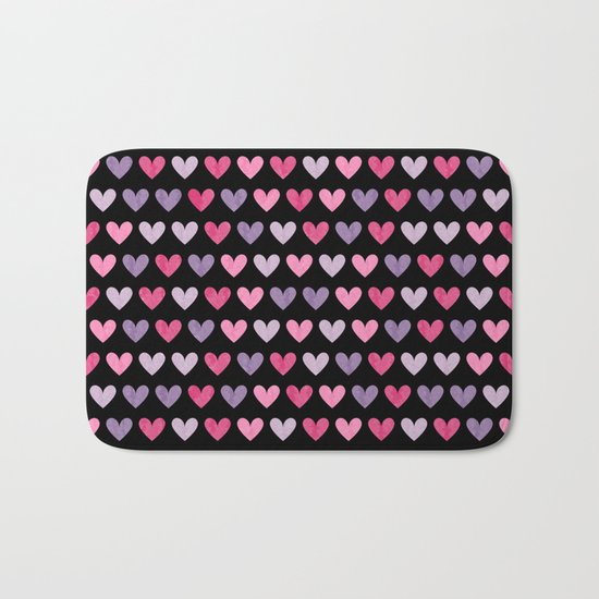 Colorful hearts VI Bath Mat