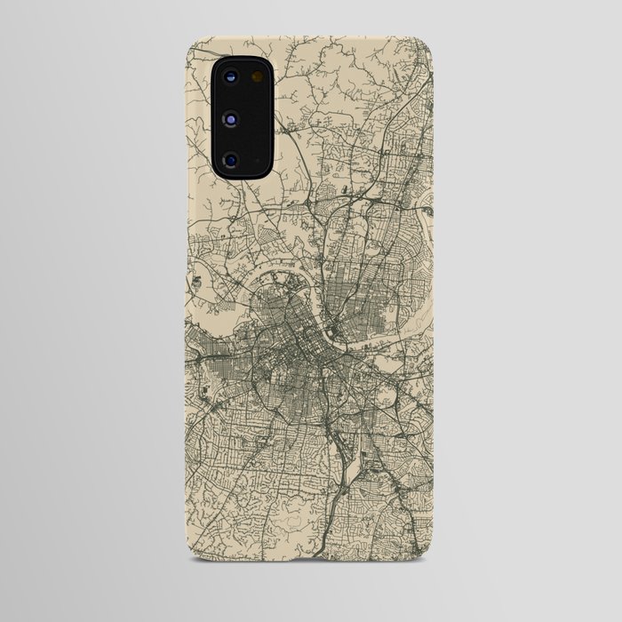 Nashville, Tennessee - Vintage City Map - USA Town - Retro Aesthetic Android Case