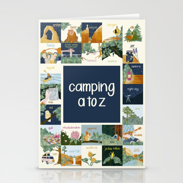 Camping A to Z Stationery Cards