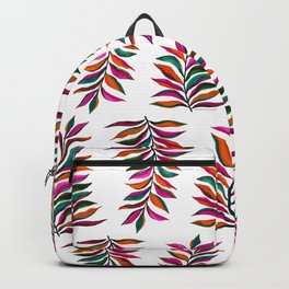 Colorful leaves Pink, orange, olive, teal palettes Backpack