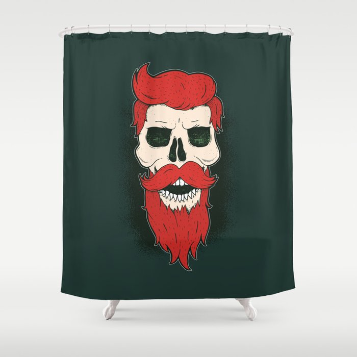 Bearded Skull Shower Curtain
