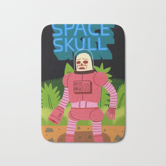 Space Skull Bath Mat
