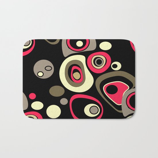 Abstract colorful polka dots pattern . Bath Mat