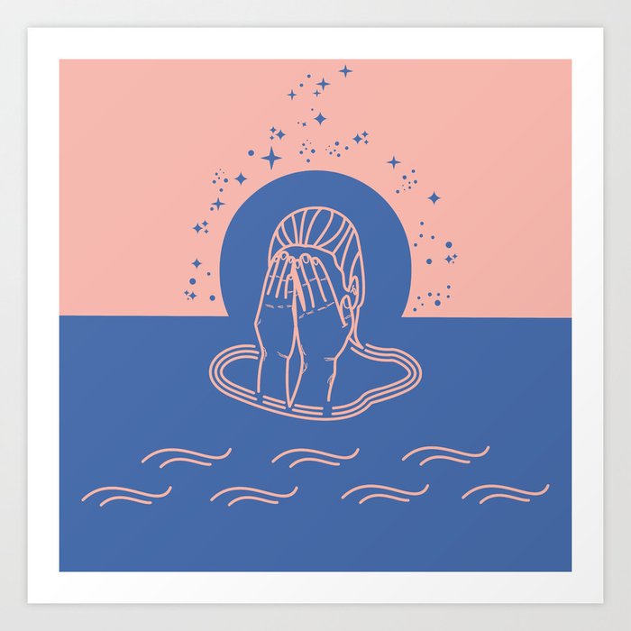 Floating - In The Middle Of a Dream Art Print
