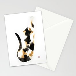 Calico cat Stationery Cards