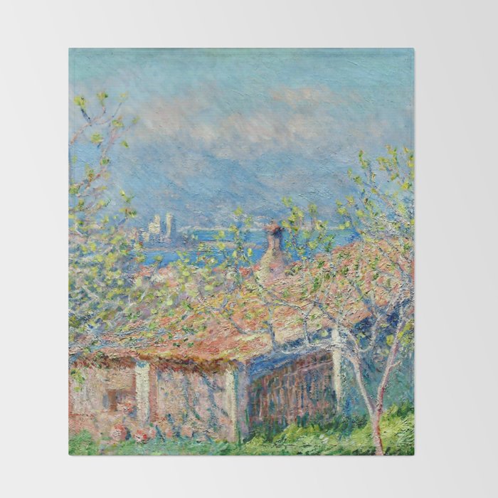 Claude Monet Gardener S House At Antibes 1888 Throw Blanket By
