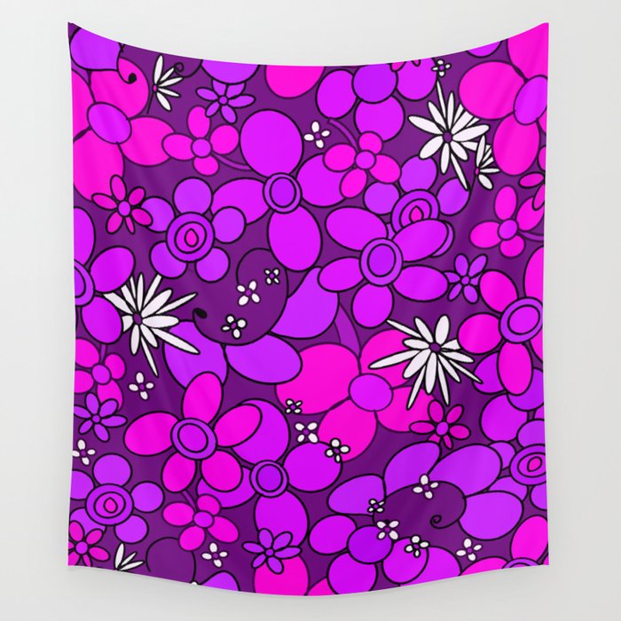 60s 70s Retro Flower Glam #2 #floral #decor #art #society6 Wall Tapestry