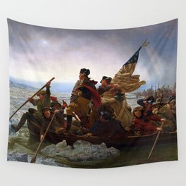 George Washington Crossing Of The Delaware River Painting Wall Tapestry