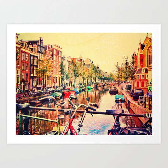 Amsterdam Stroll Art Print