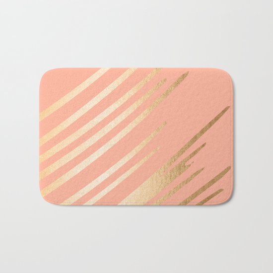 Sweet Life Swish Peach Coral + Orange Sherbet Bath Mat