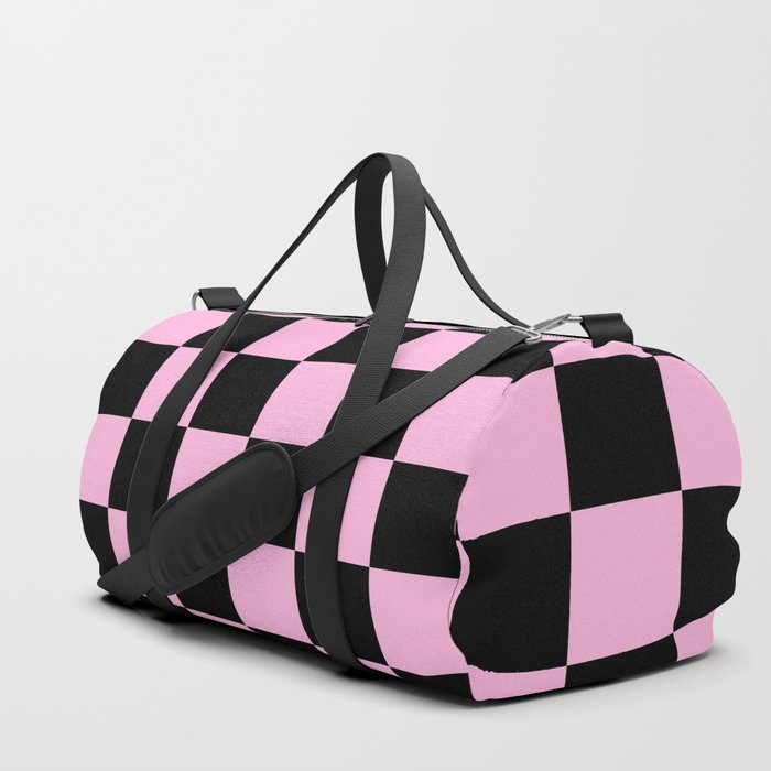 Checkered (Black & Pink Pattern) Duffle Bag