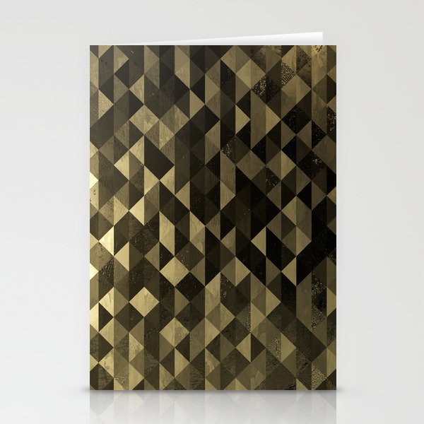 Gold triangles Stationery Cards