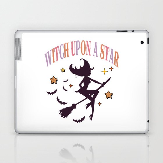 Halloween witch quote witch upon a star Laptop & iPad Skin