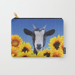 Goat in Sunflower field Carry-All Pouch