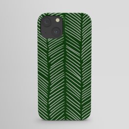 Forest Green Herringbone iPhone Case