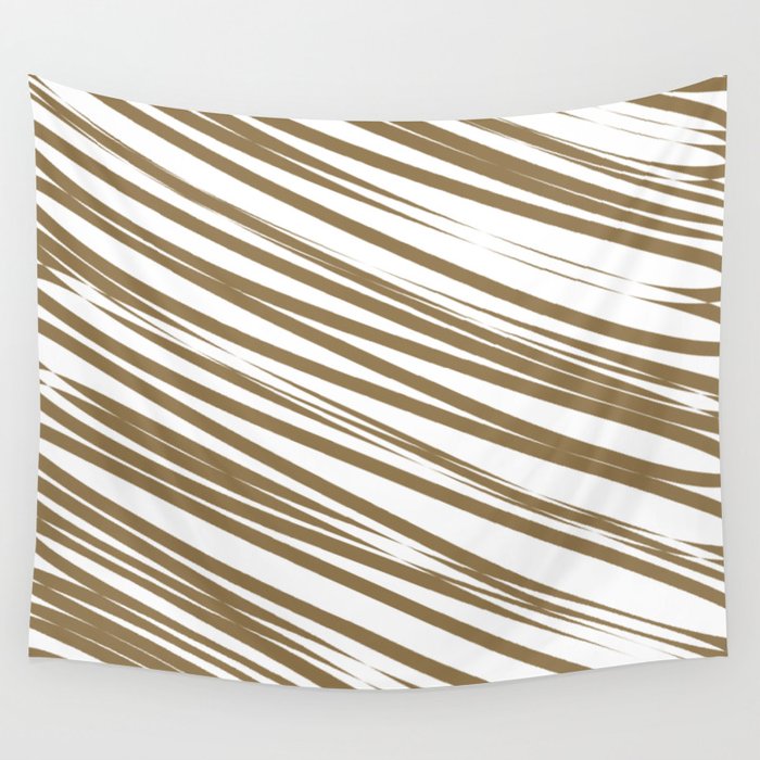 Brown stripes background Wall Tapestry