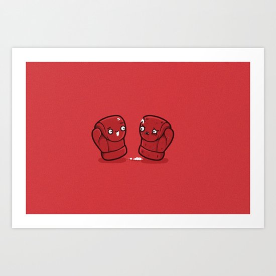 Boxing gloves Art Print