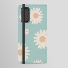 Pastel Teal Daisy Phone Wallpaper  Android Wallet Case