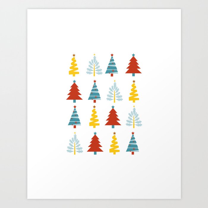 Holiday Season, Merry Christmas, Christmas Tree Art Print