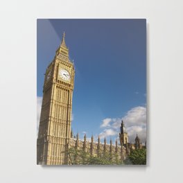 Big Ben | London, England | Travel Photography Metal Print | Photograph, Vintage, Architecture, City, British, Big Ben, Parliament, Photo, Blue Sky, London 