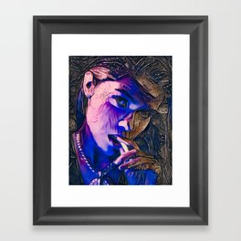 Petrified Smoker Framed Art Print