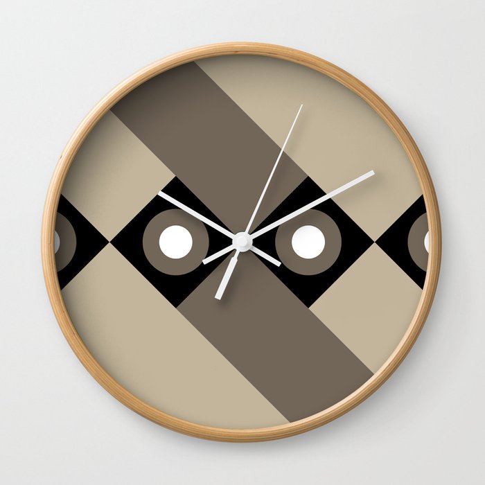 gray colored geometric pattern  Wall Clock