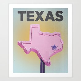 Texas Poster Art Print