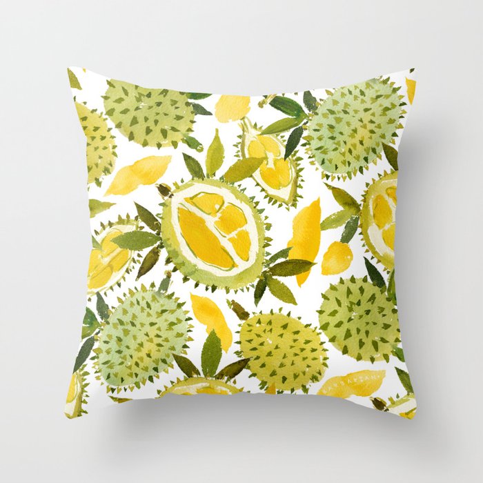 SWEET STINKBOMB Durian Fruit Print Throw Pillow