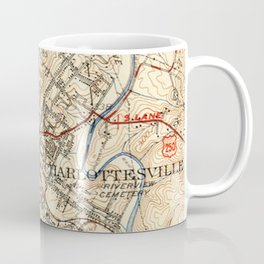 Vintage Map of Charlottesville Virginia (1949) Mug