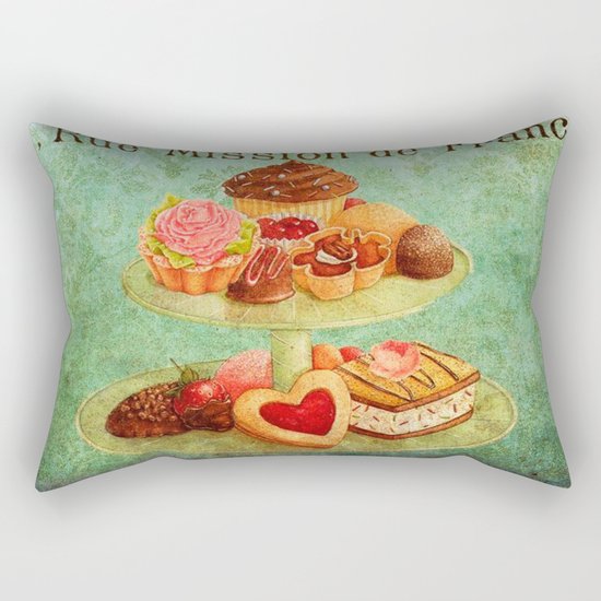 Sweets Vintage Poster 04 Rectangular Pillow